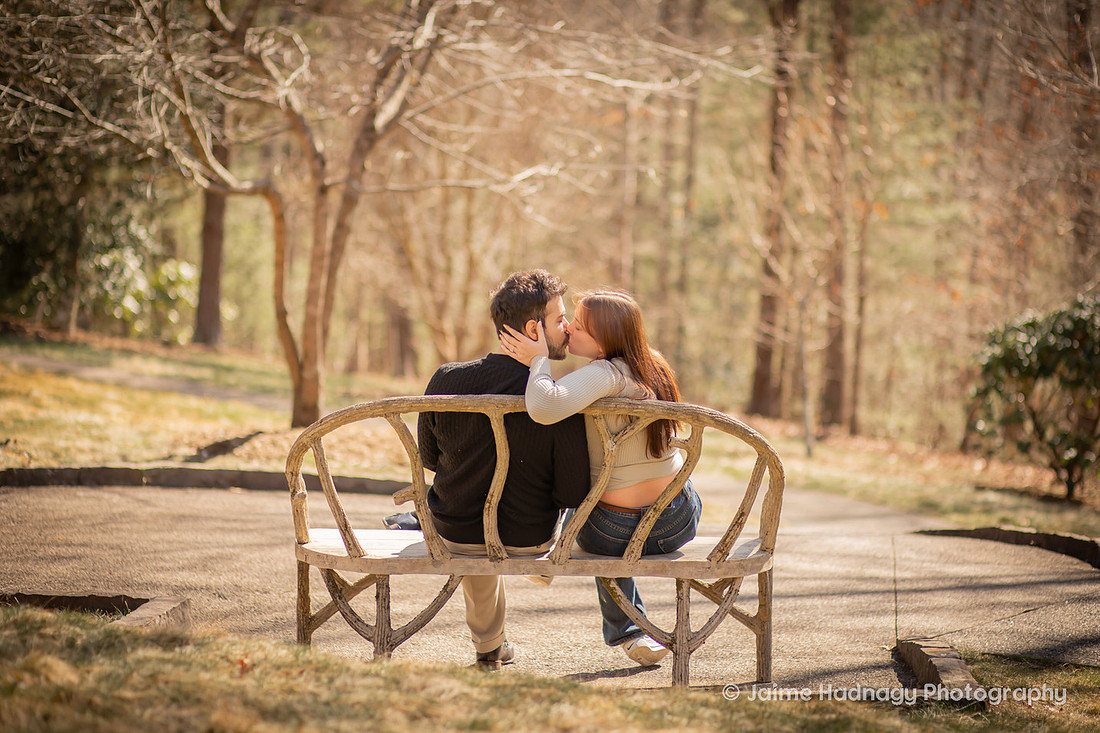 Beautiful Engagement Photos at the Arboretum in Asheville 
