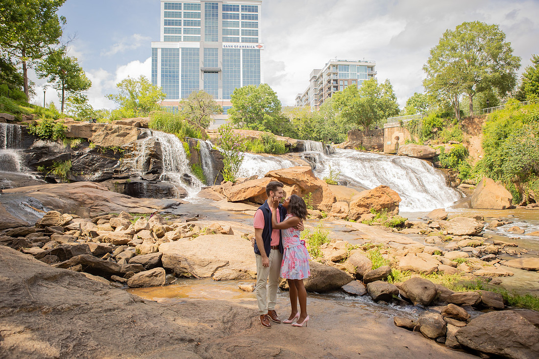 Engagement Photography Falls Park in Greenville | Proposal Photographer
