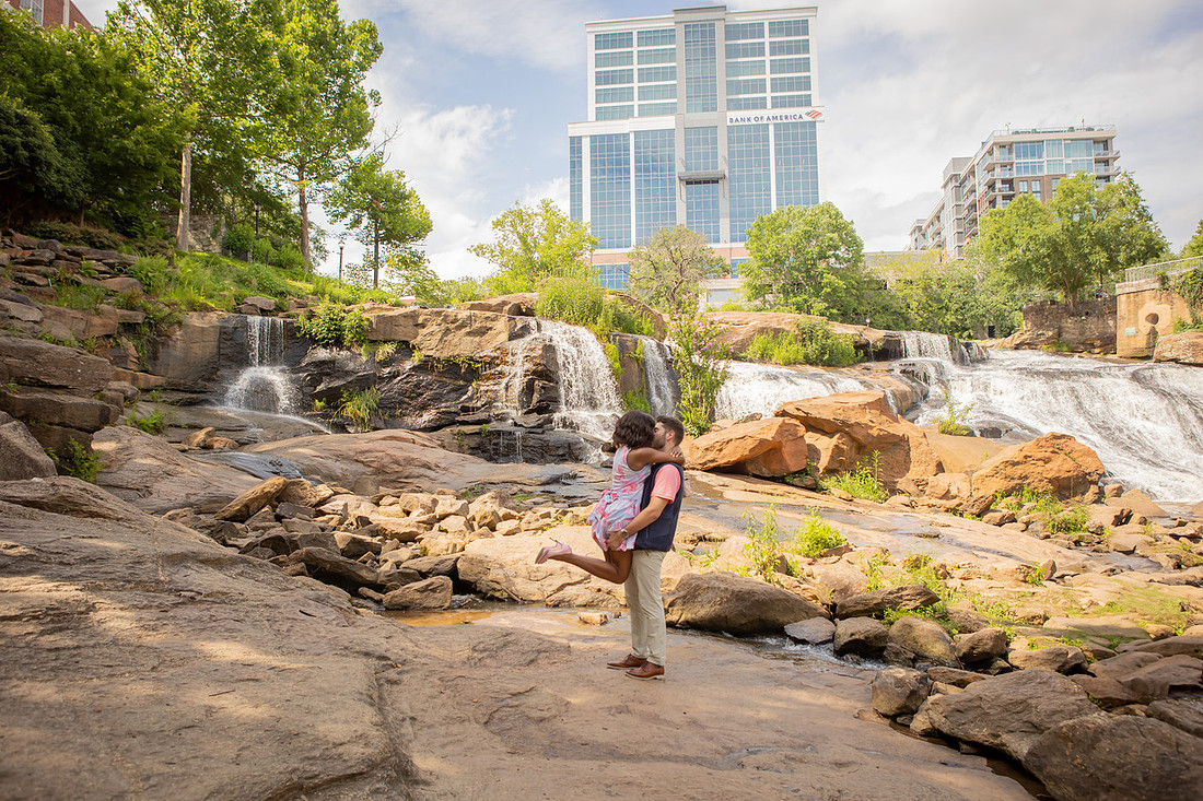 Falls Park Engagement Photos