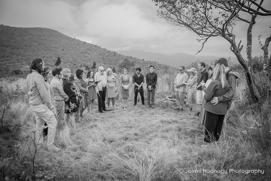 Nature Wedding Hike to Location | Asheville Elopement Photographer