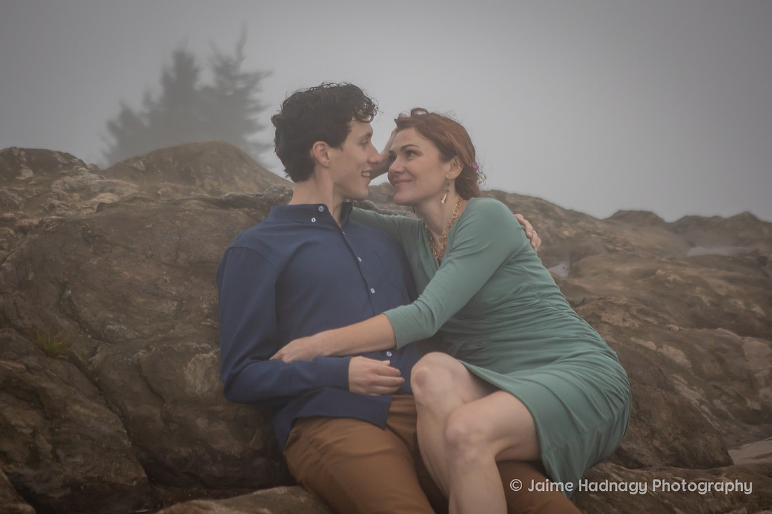 Foggy Wedding Photos on Black Balsam | Asheville Nature Elopement Photographer