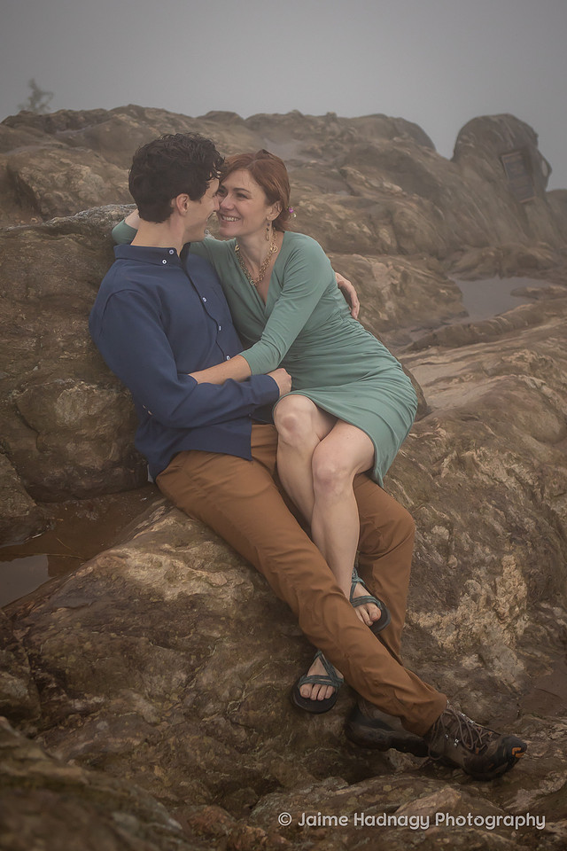 Foggy Wedding Photos on Black Balsam | Asheville Nature Elopement Photographer