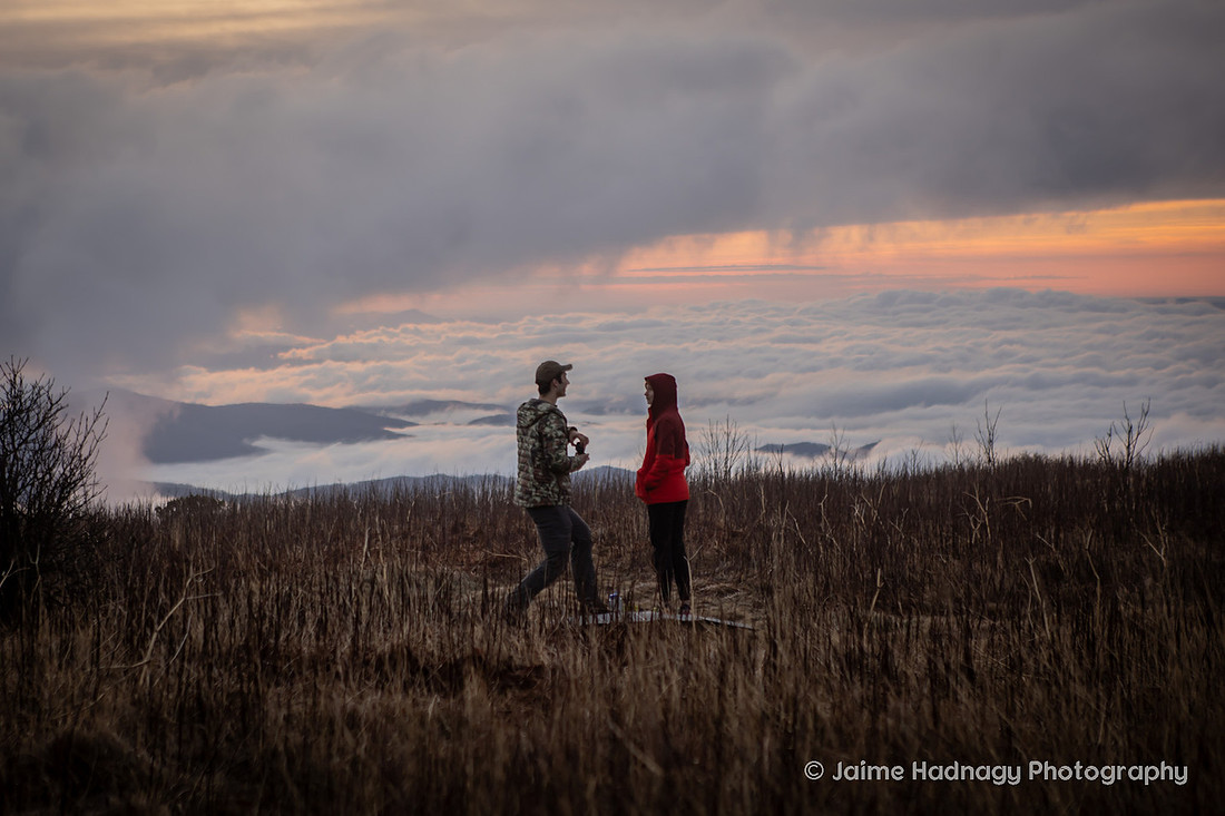 Surprise Proposal Camping in the Mountains