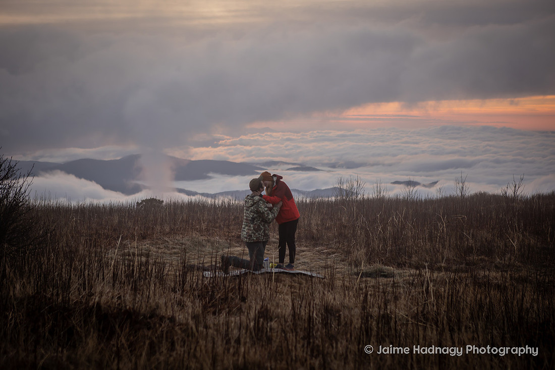 Surprise Proposal Camping in the Mountains