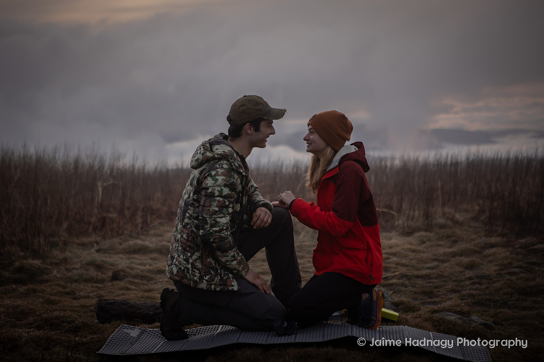 Surprise Proposal Camping in the Mountains