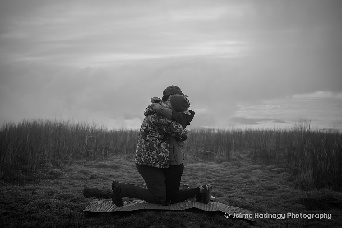 Surprise Proposal Camping in the Mountains