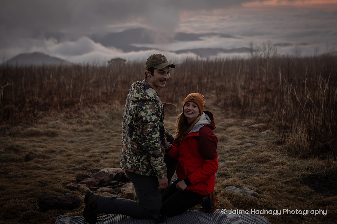 Proposing to your girlfriend on a camping trip | Asheville Proposal Photographer