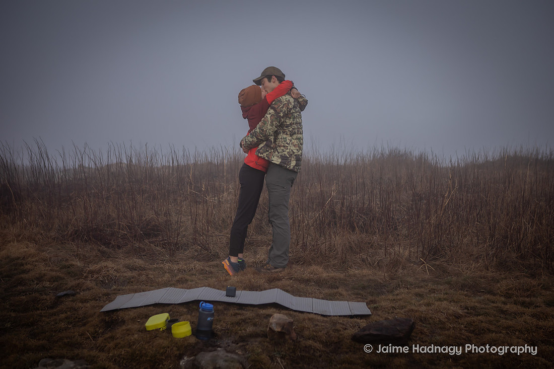 Proposing to your girlfriend on a camping trip | Asheville Proposal Photographer