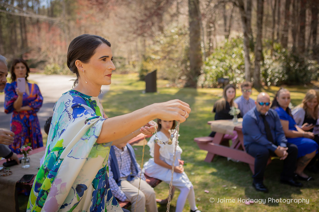 Outdoor Wedding Ceremony with Lasso | Asheville Elopement Photographer