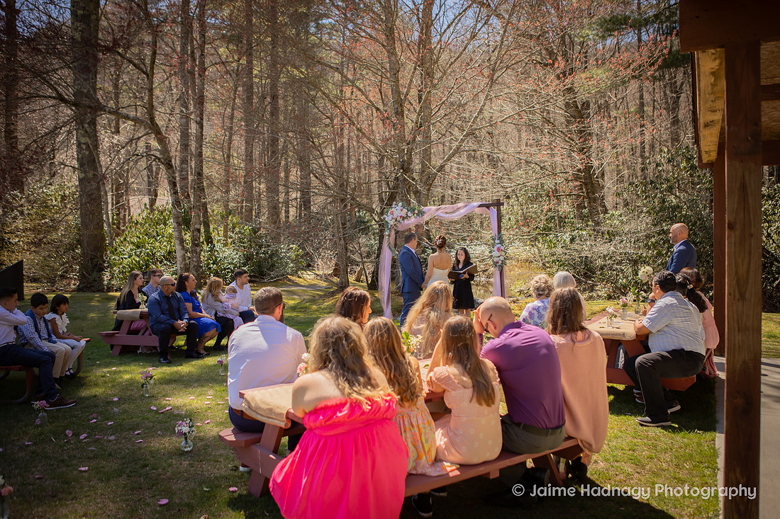 Outdoor Wedding Ceremony with Lasso | Asheville Elopement Photographer