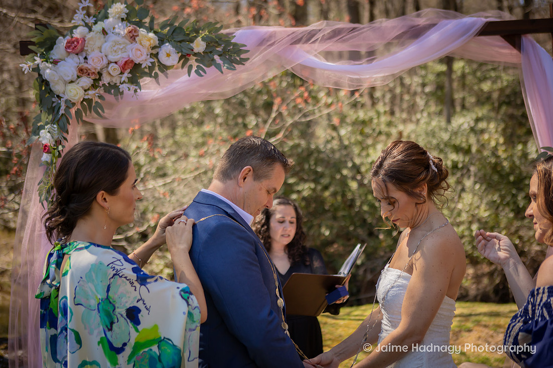 Outdoor Wedding Ceremony with Lasso | Asheville Elopement Photographer