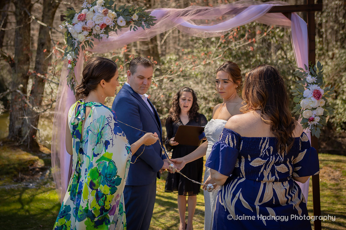 Outdoor Wedding Ceremony with Lasso | Asheville Elopement Photographer