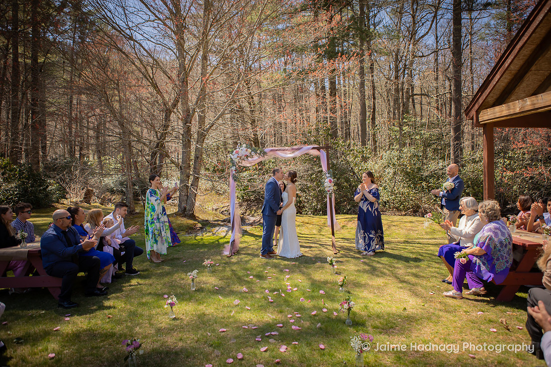 Outdoor Wedding Ceremony with Lasso | Asheville Elopement Photographer