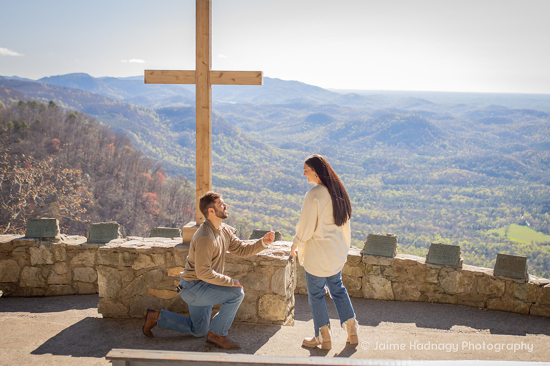 Proposal at Pretty Place | WNC Photogapher