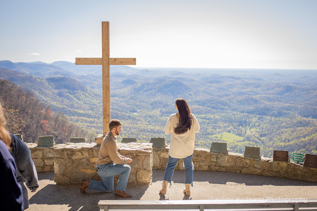 Proposal at Pretty Place | WNC Photogapher