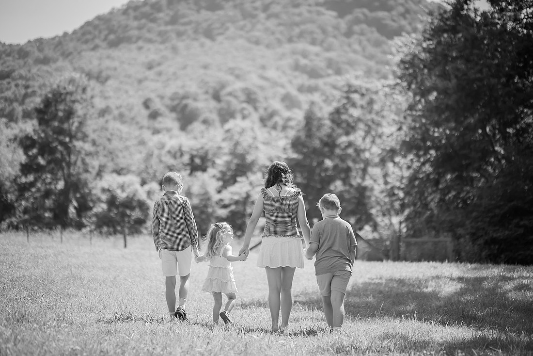 Black and White Children's Portrait