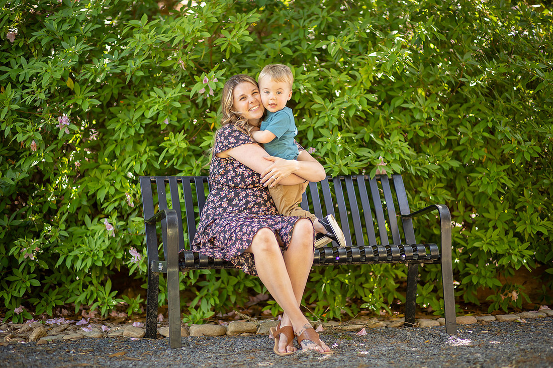 Outdoor Family Photos with Toddler and Newborn