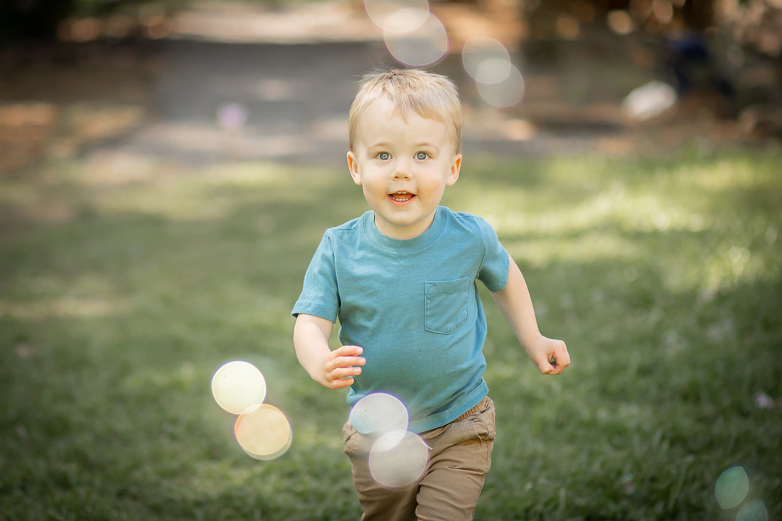 Outdoor Family Photos with Toddler and Newborn