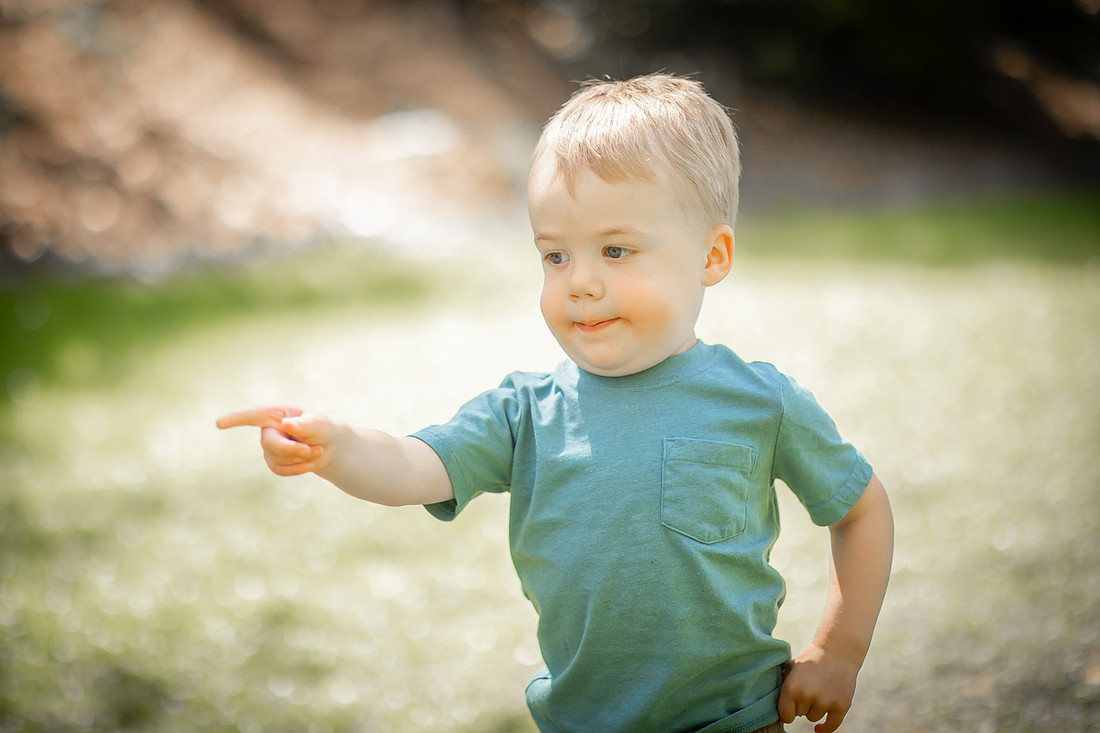 Outdoor Family Photos with Toddler and Newborn