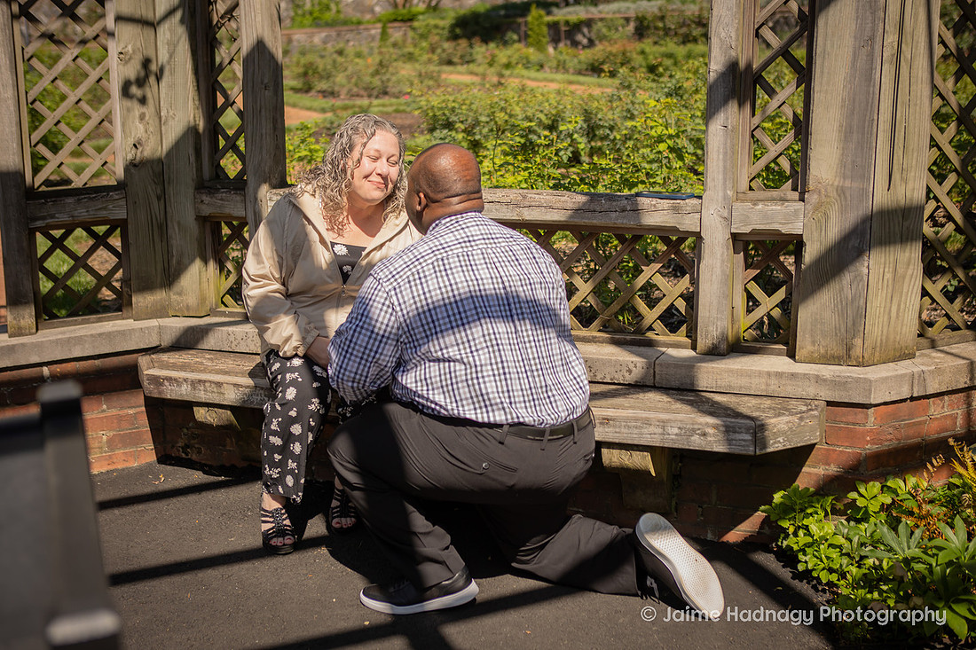 Proposing to your girlfriend at the Biltmore Estate Gardens in Springtime