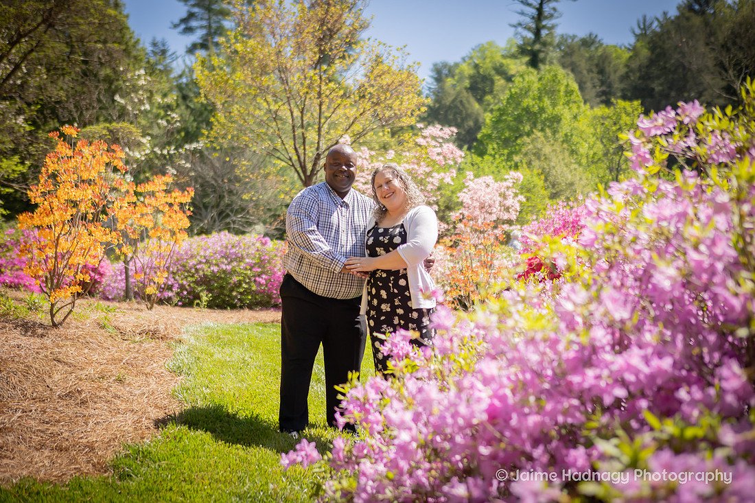 Proposing to your girlfriend at the Biltmore Estate Gardens in Springtime