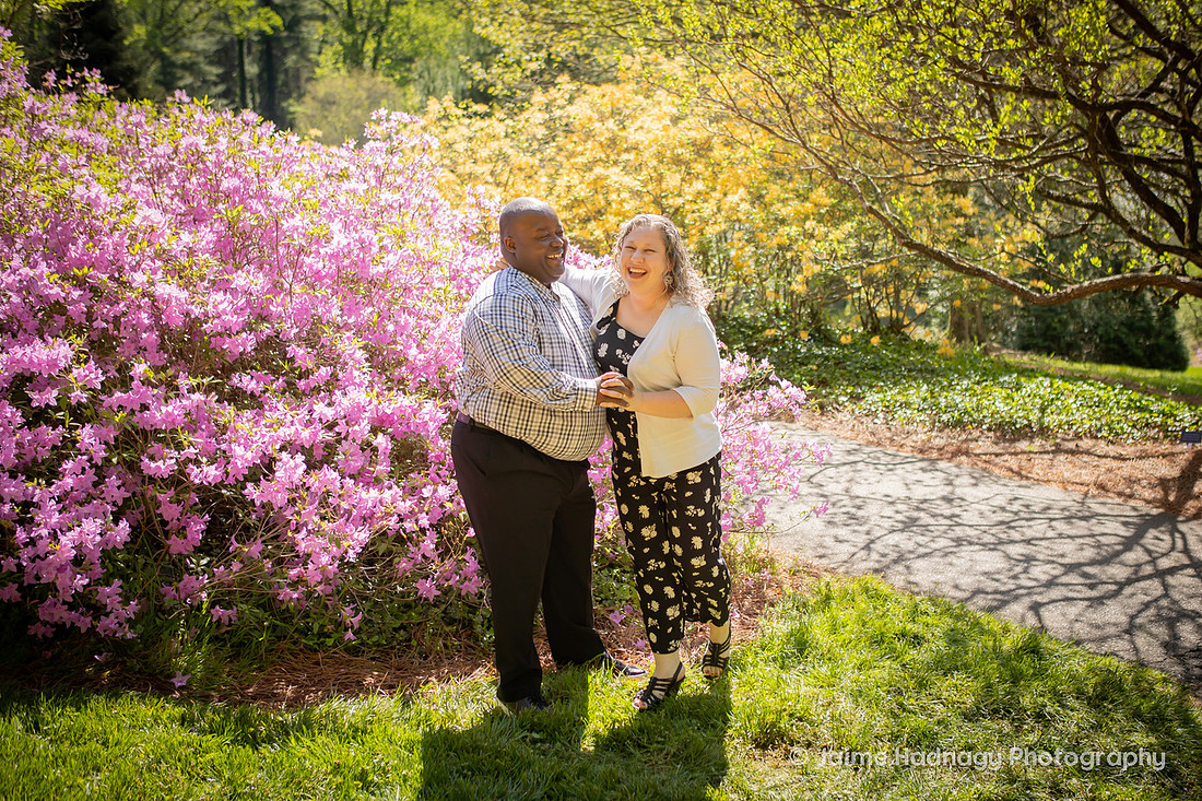 Proposing to your girlfriend at the Biltmore Estate Gardens in Springtime