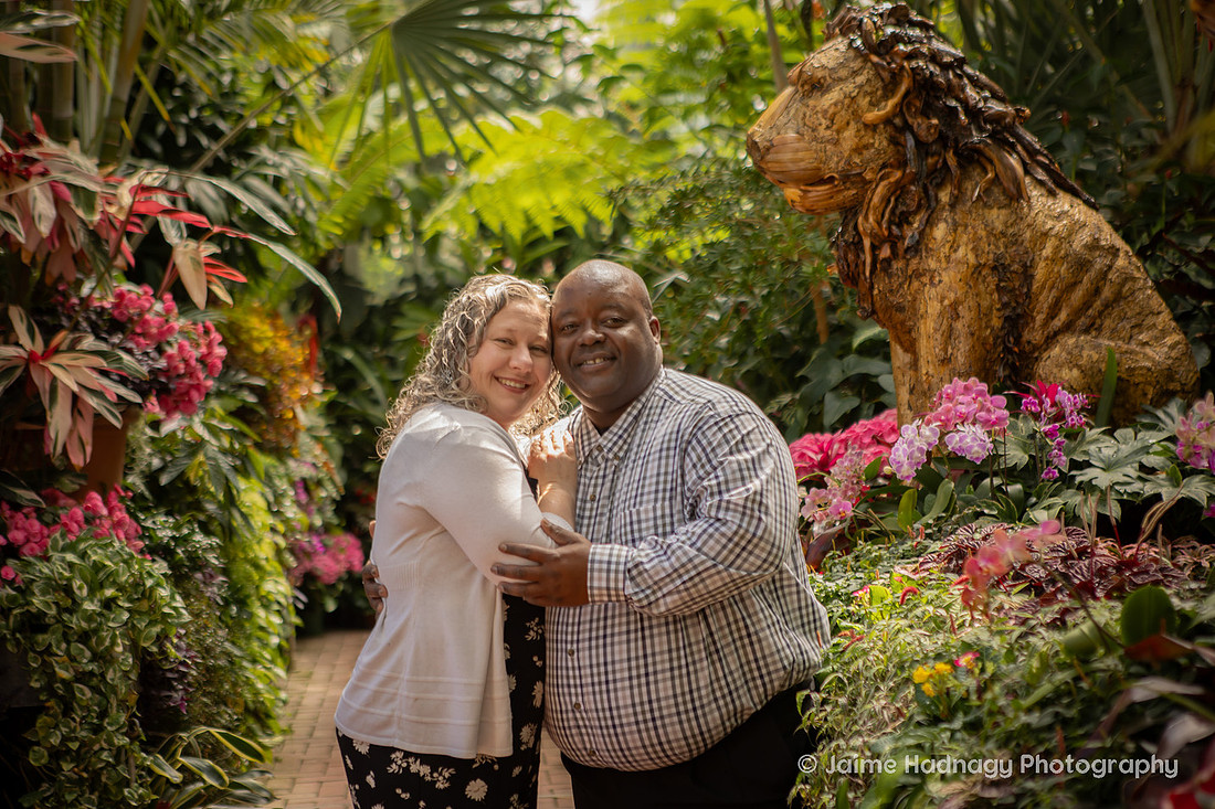 Couples Photos at the Biltmore with Azaleas IN Bloom