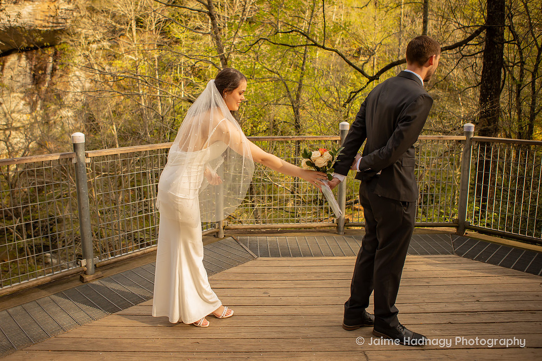 Waterfall Elopement Photography Western NC