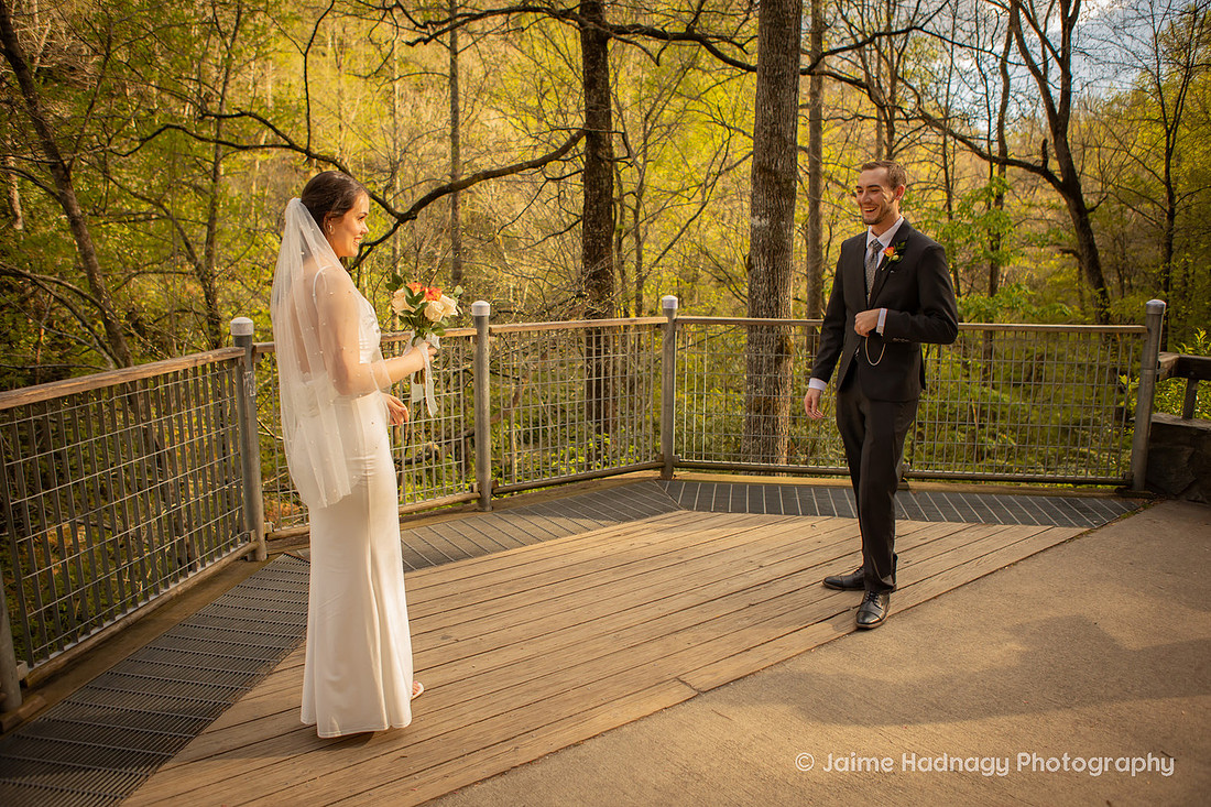 Waterfall Elopement Photography Western NC
