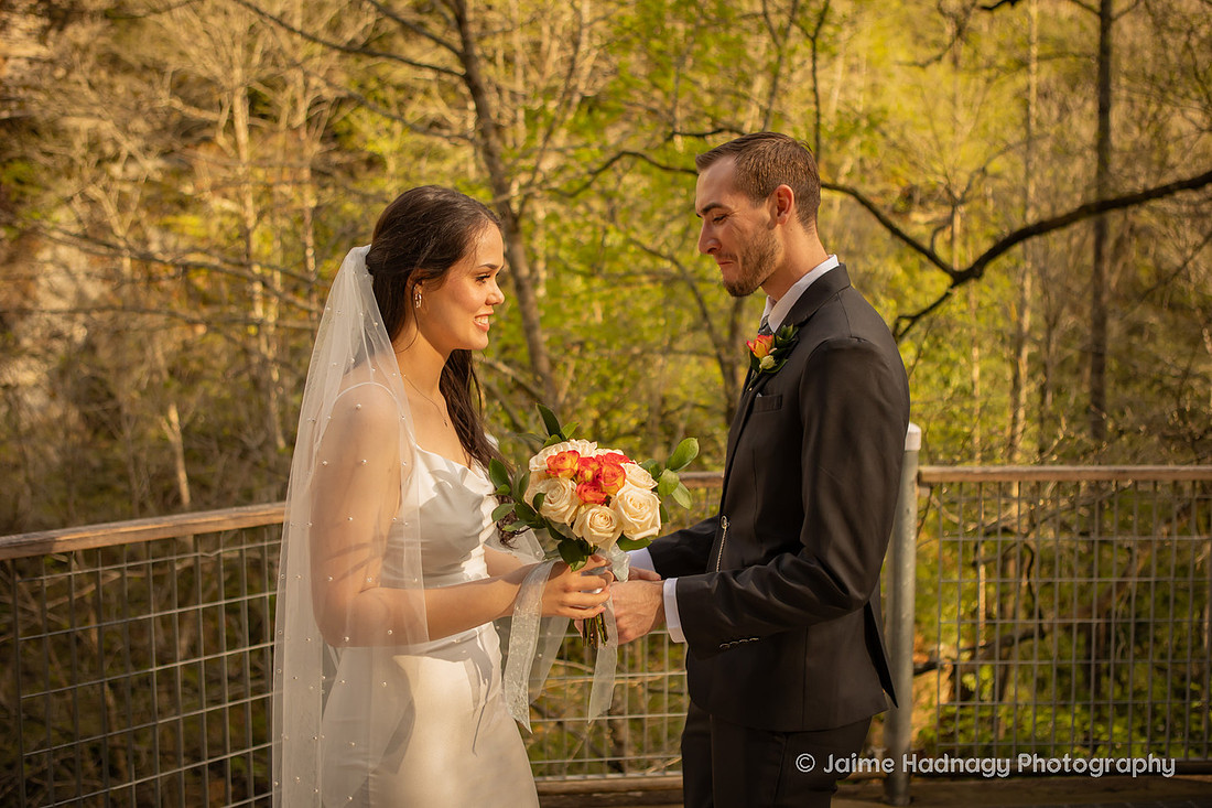 Waterfall Elopement Photography Western NC