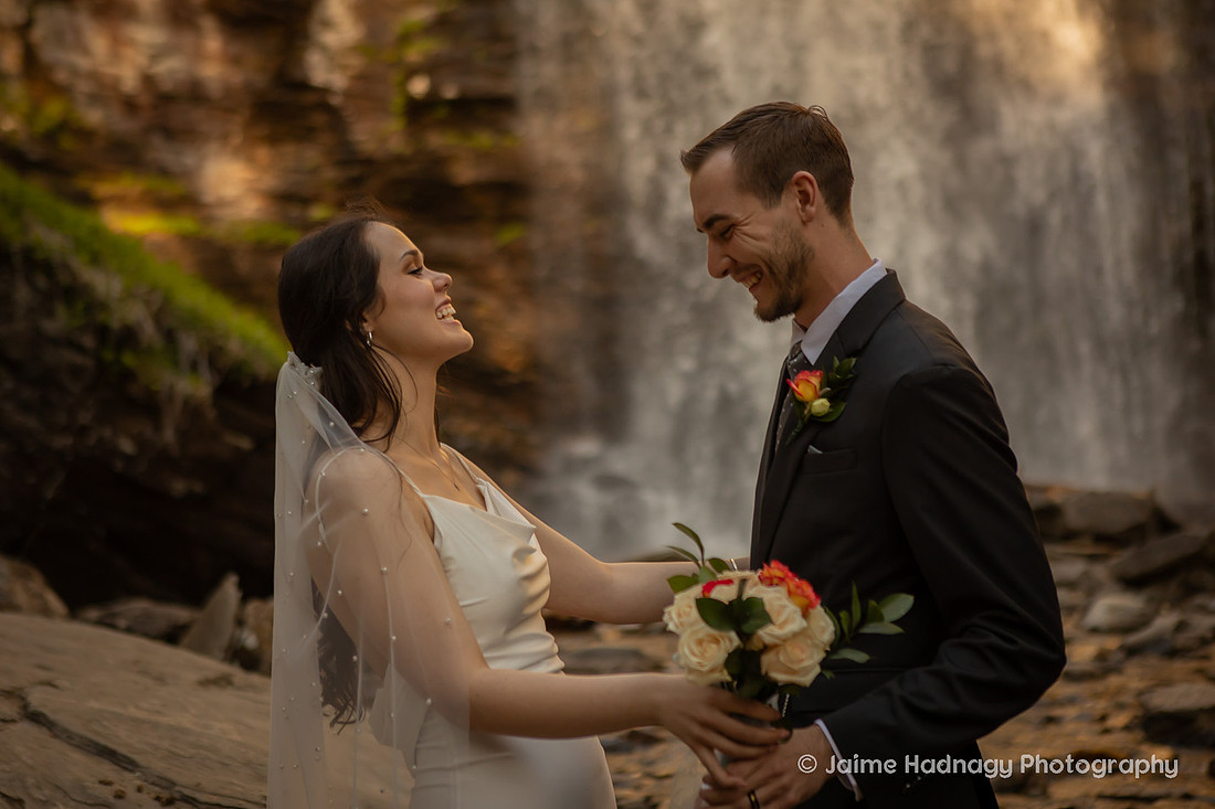 Waterfall Elopement Near Asheville | Wedding Photographer