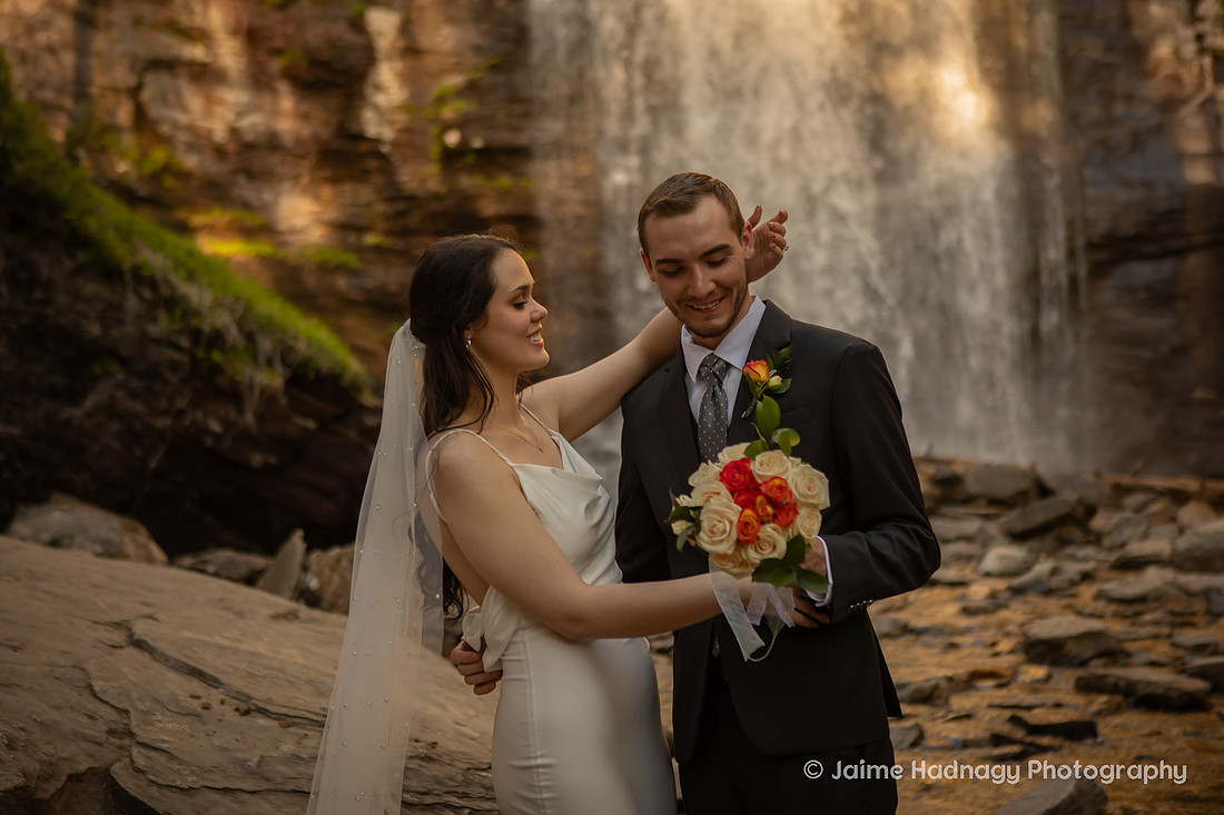 Waterfall Elopement Near Asheville | Wedding Photographer