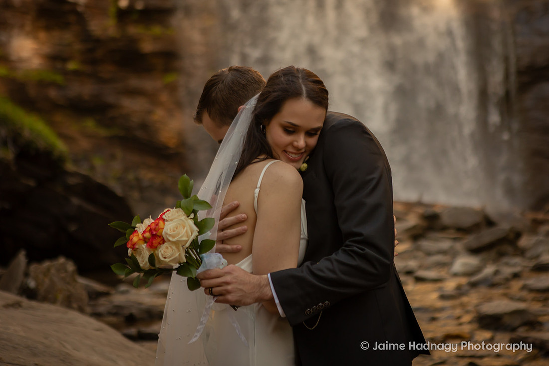 Waterfall Elopement Near Asheville | Wedding Photographer