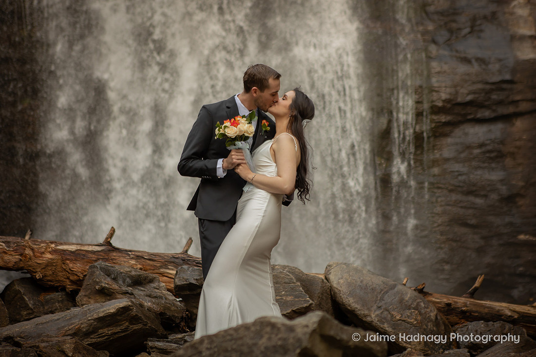 Waterfall Elopement Near Asheville | Wedding Photographer