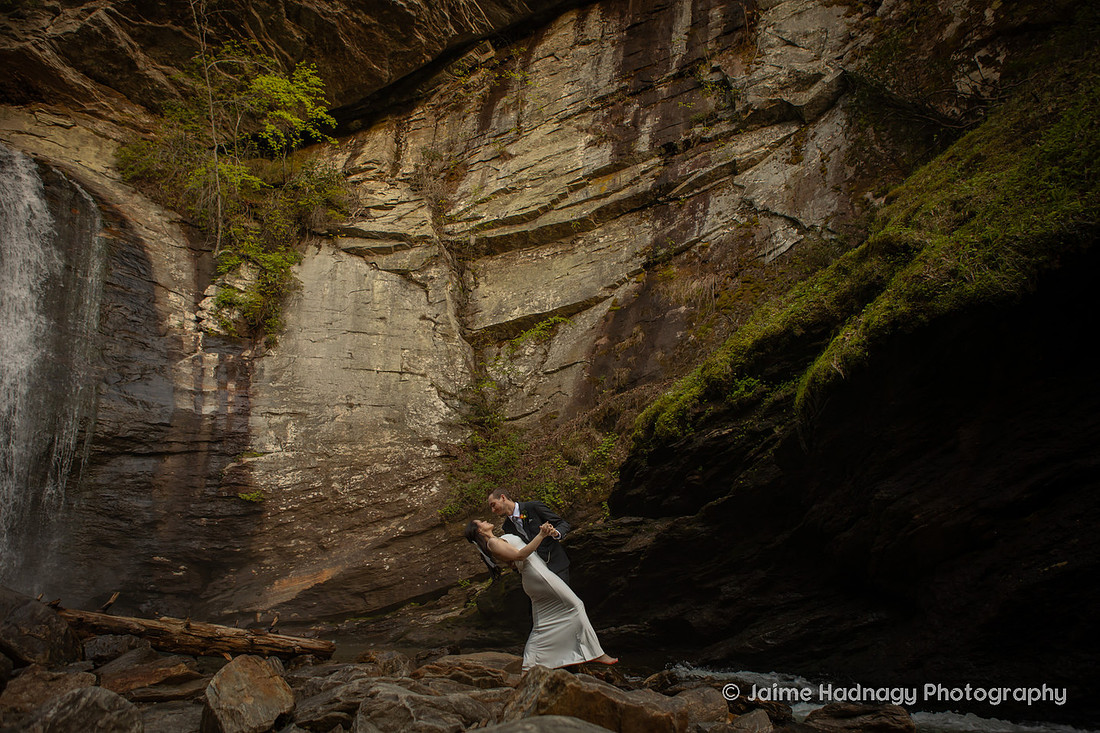 Waterfall Elopement Near Asheville | Wedding Photographer