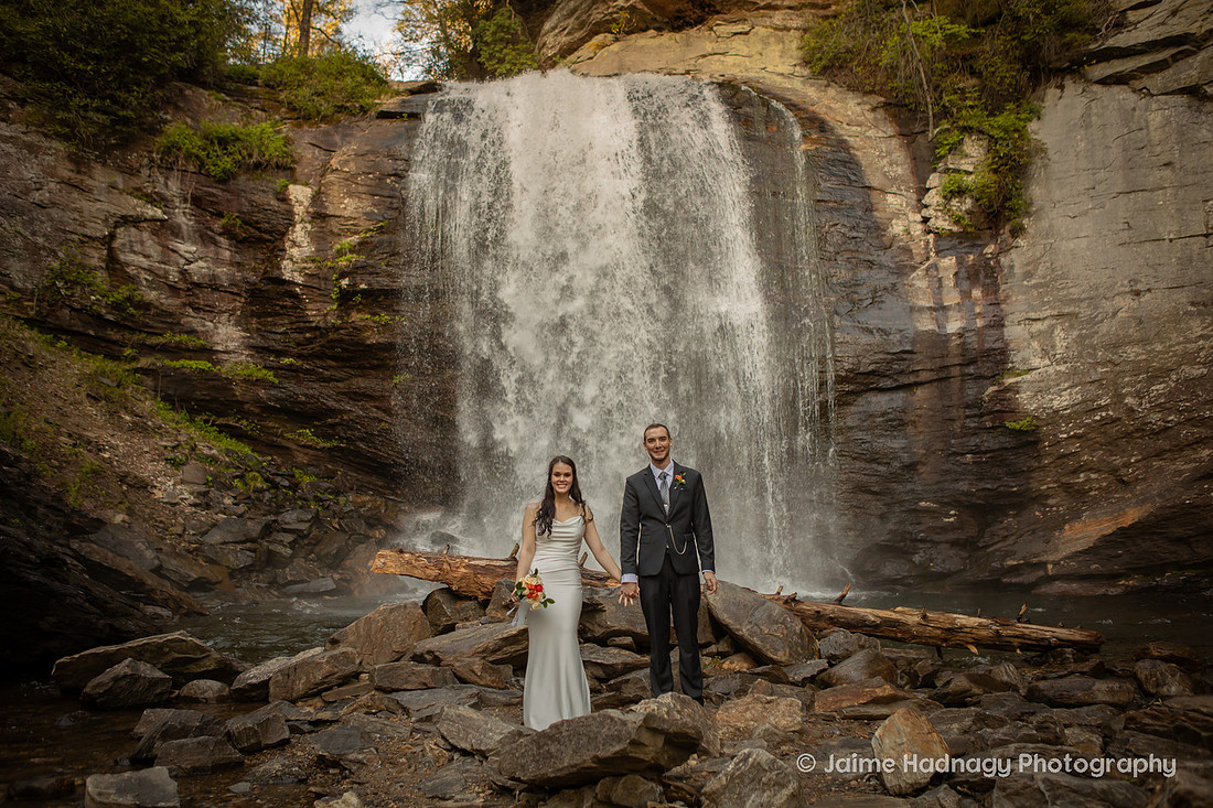 Waterfall Elopement Near Asheville | Wedding Photographer