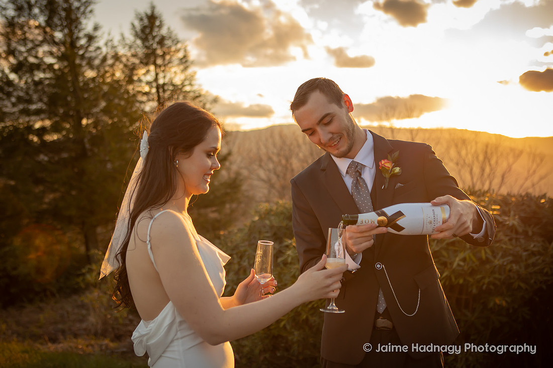Nature Adventure Elopement Photography at a Waterfall