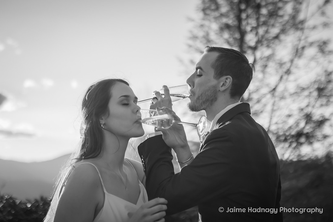 Nature Adventure Elopement Photography at a Waterfall