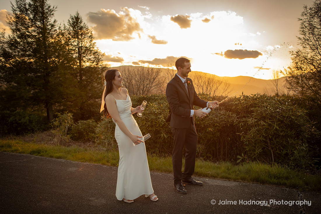 Nature Adventure Elopement Photography at a Waterfall