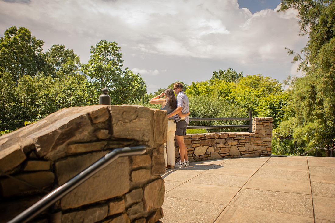 Surprise Proposal Photography at NC Arboretum