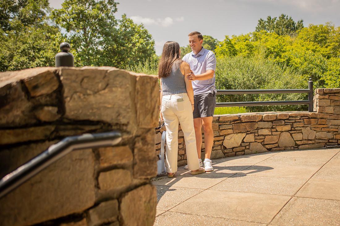 Surprise Proposal Photography at NC Arboretum
