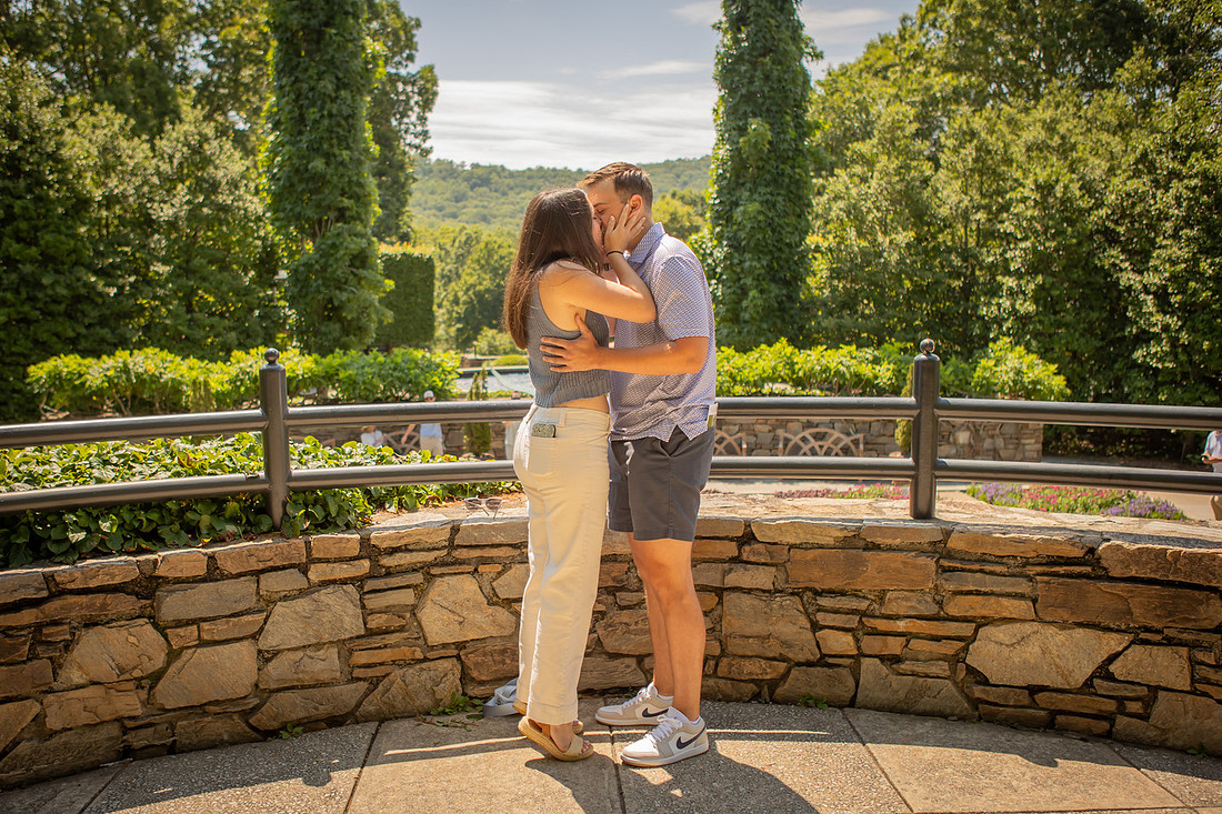 Surprise Proposal Photography at NC Arboretum