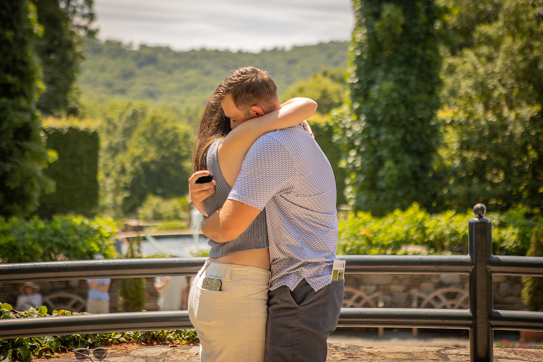 Surprise Proposal Photography at NC Arboretum