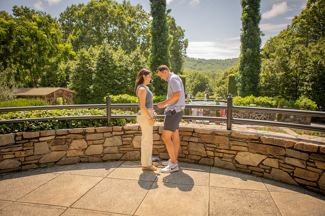 Surprise Proposal Photography at NC Arboretum