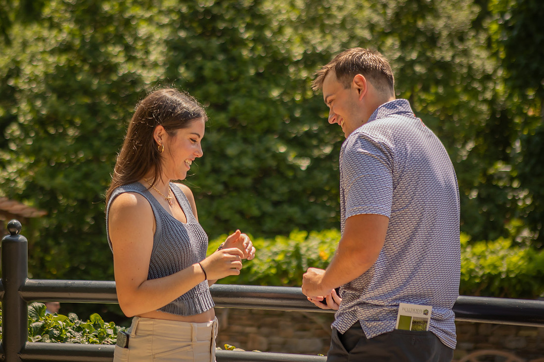 Surprise Proposal Photography at NC Arboretum
