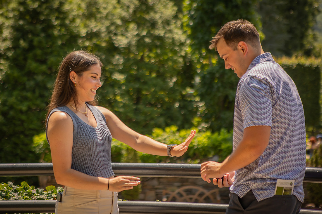 Proposing at the Arboretum in Asheville | Photographer