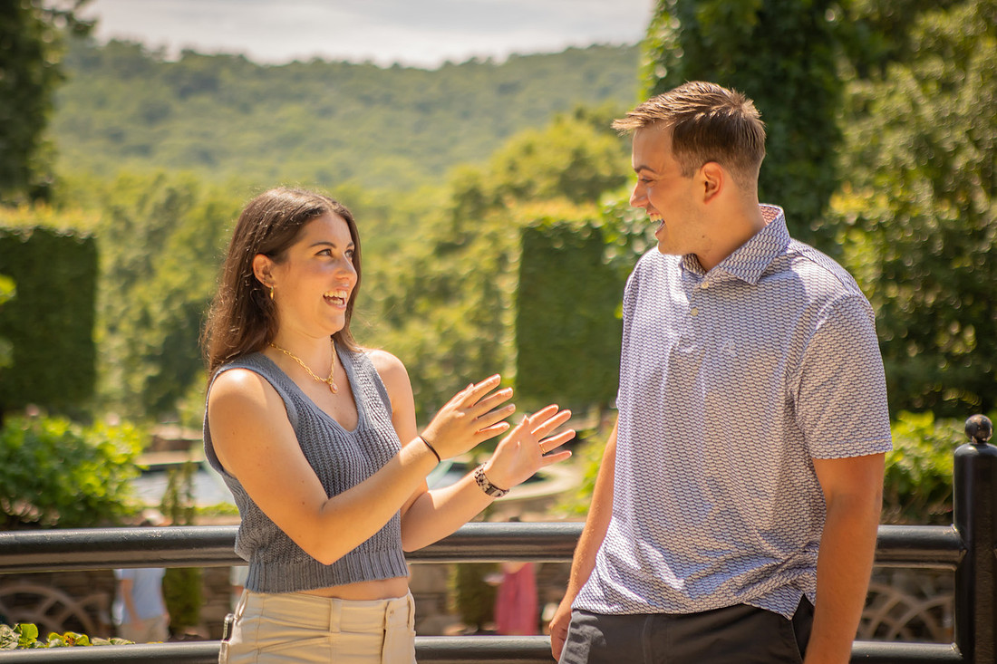 Proposing at the Arboretum in Asheville | Photographer