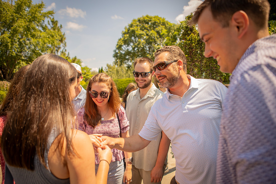 Proposing at the Arboretum in Asheville | Photographer