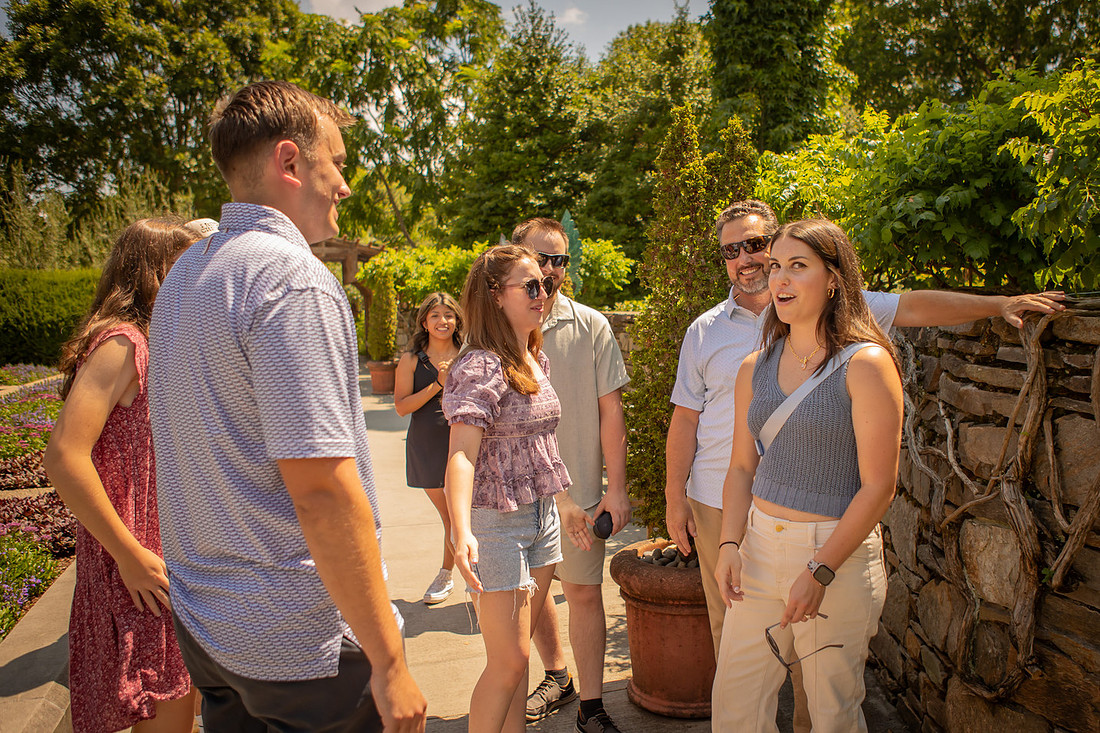 Proposing at the Arboretum in Asheville | Photographer