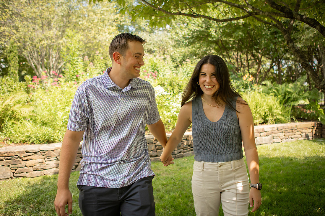 Proposing at the Arboretum in Asheville | Photographer